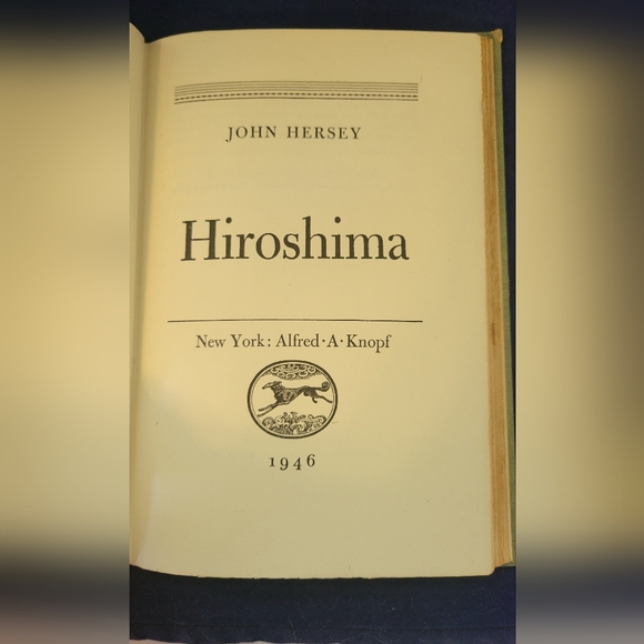 Hiroshima By John Hersey 1946 Hardcover 1st Edition HC Good Condition - Picture 11 of 16